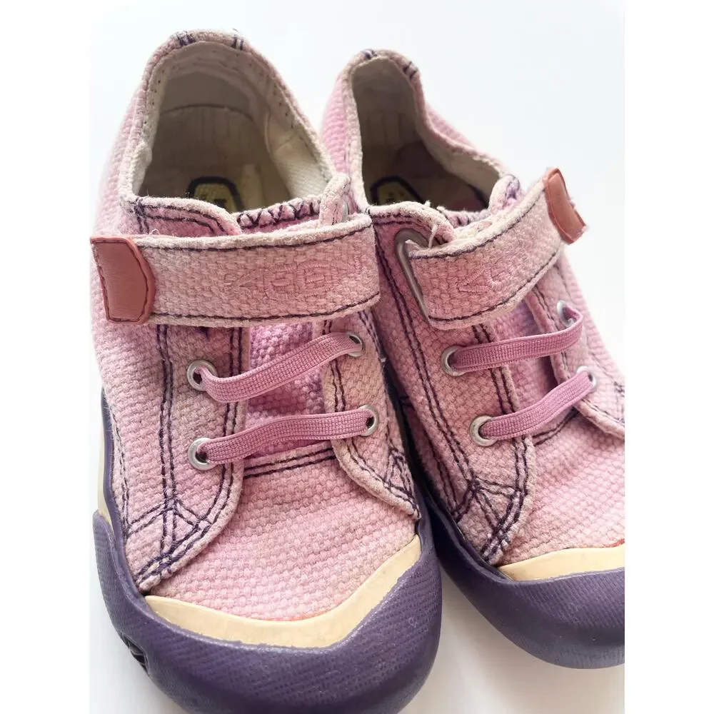Toddler Girl's Keen Coronado Kids Pink Canvas Sneakers Size 10